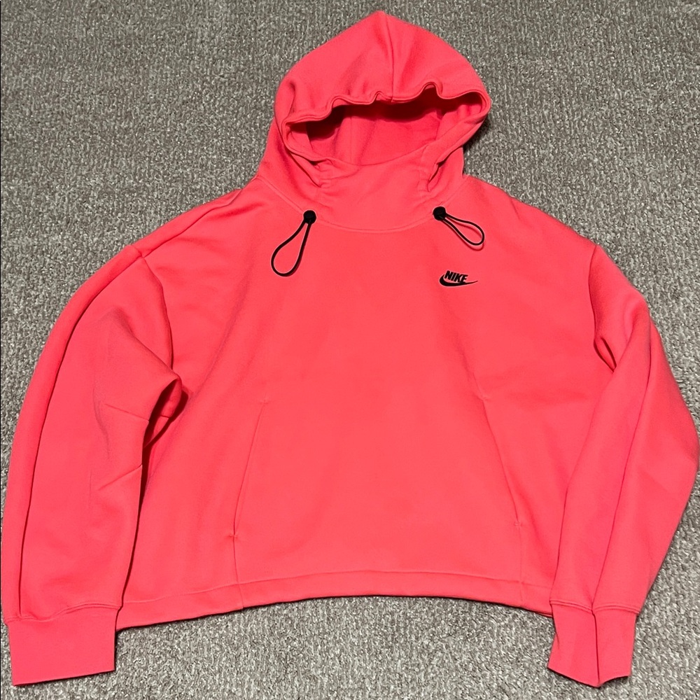 Nike Women's Bright Pink Cropped Hoodie